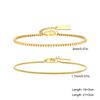 Classic Punk 2pcs Set Stainless Steel Cuban Bracelets for Men Fashion Snake Twist Chain Wristband Hip Hop Stacked Jewelry Gifts