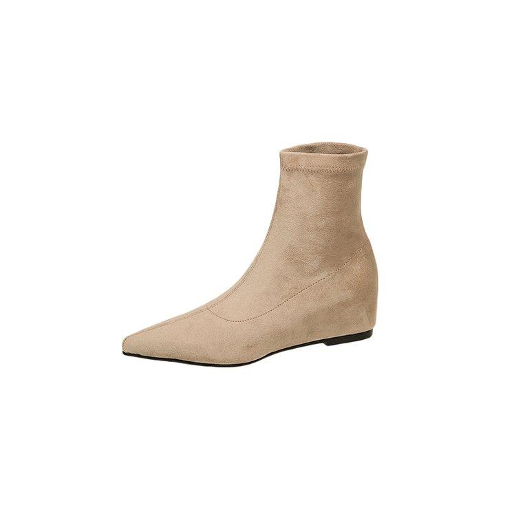 Fashion Rock Shoes Woman Autumn Boots Flat Heel Boots-Women Ladies Ankle Black 2025 Increased Internal Lady Boots Flat Heel Women Shoes