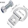 2PCS Heavy Duty Cargo Fixed Hook 14mm Hole Trailer Pull Ring Durable Trailer  Ring  For Trailers