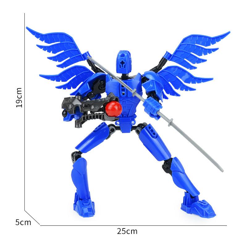 Children'S Educational Assembly Deformation Robot Model, Multi-Joint Movable Assembly Doll Building Block Toy