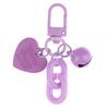 1Pc Alloy Love Shape Pendant Keychain Heart Key Chain With Bell Couple Friend Bag Gift Jewelry Key Holder Accessories