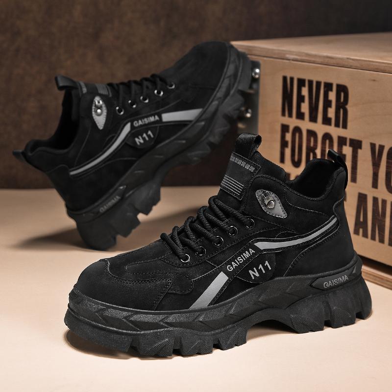 Neue Mode Herbst und Winter Herren High Top Martin Stiefel Studenten Männlich Jungen Trendy Weiche Sohle Arbeitsschuhe Arbeitsschutz Martin Sneakers