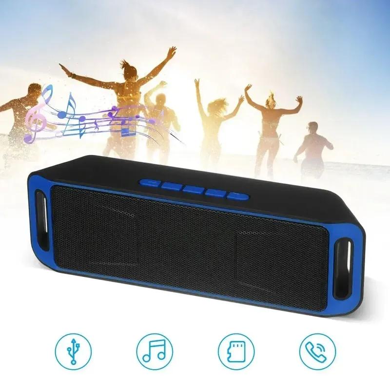 Portable Bluetooth Speaker Wireless Mini Speaker Amplifier Stereo Subwoofer Speaker TF/FM Radio USB Built-in Mic Dual Bass