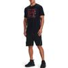 Under Armour Large Logo Print Training T-Shirt Men Tops Black 1366442-001