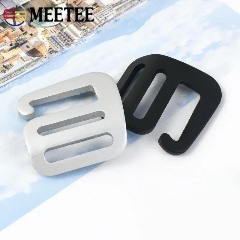 2-10 Pezzi Fibbie a Gancio a G Metalliche Meetee Fibbia a Tripla Regolazione Scorrevole 20/25mm Fibbia di Chiusura per Borsa Zaino Accessori Hardware per Nastri