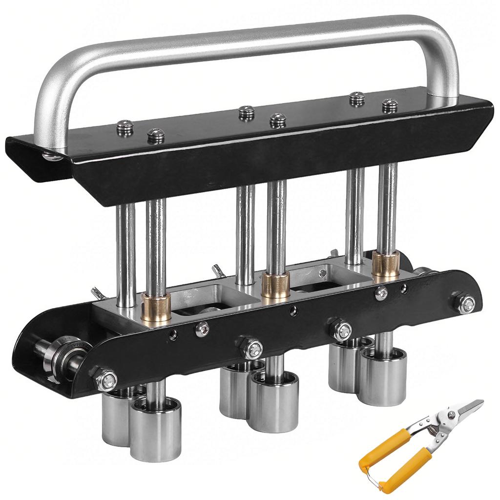 3 Station Verge Roller Bender 0-90° Bending Angle Large Radius Sheet Metal Brake with Aluminum Alloy Handle for 13-130mm Bends
