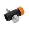 CO2 Cylinder Adapter Adjustable Soda Valve with 8mm Male Head 3000psi Pressure Gauge