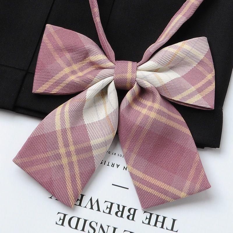 Dodatek do kołnierzyka koszuli mundurowej z kokardą motylkową dla dziewczynek w stylu szkolnym