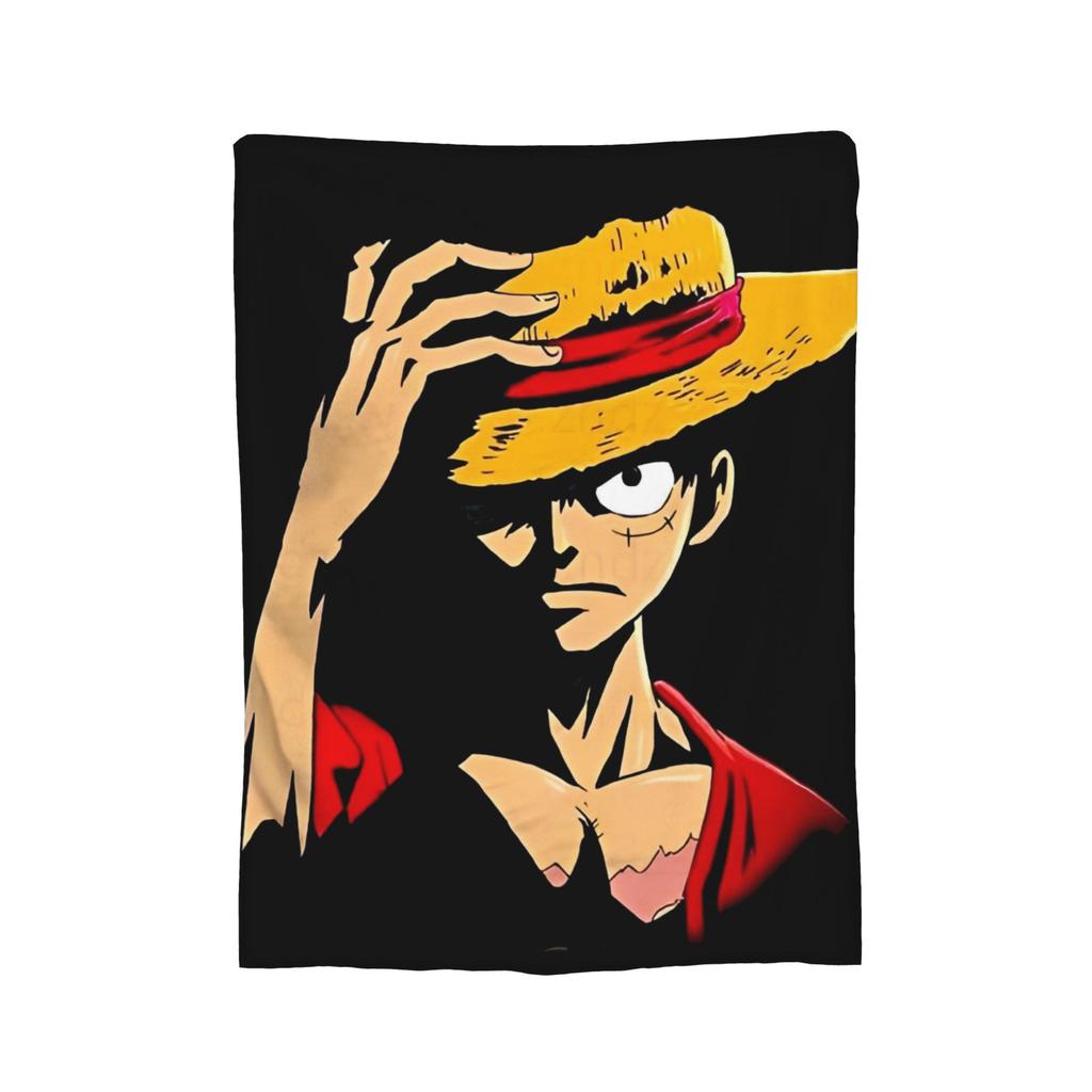 Luffy Anime  Fleece Throw Blanket Luffy Zoro Sanji Blankets for Bed Car Super Soft Bedding Throws,