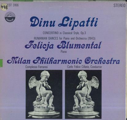 

LP Record FELICJA BLUMENTAL CARLO FELICE CIL Dinu Lipatti Concerto In Classical 3166 EVEREST US Classical Used