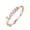 Anello Dito Amore in Argento Sterling Gioielli da Fidanzamento da Donna Accessori Delicati Brillanti in Zirconia Regalo di San Valentino