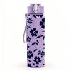 1PC Dark Blue Flower Seamless Pattern Print 750ml Color Plastic Sports Water Bottle Leakproof Flip Straw Lid Suitable for Sports Office Home Use