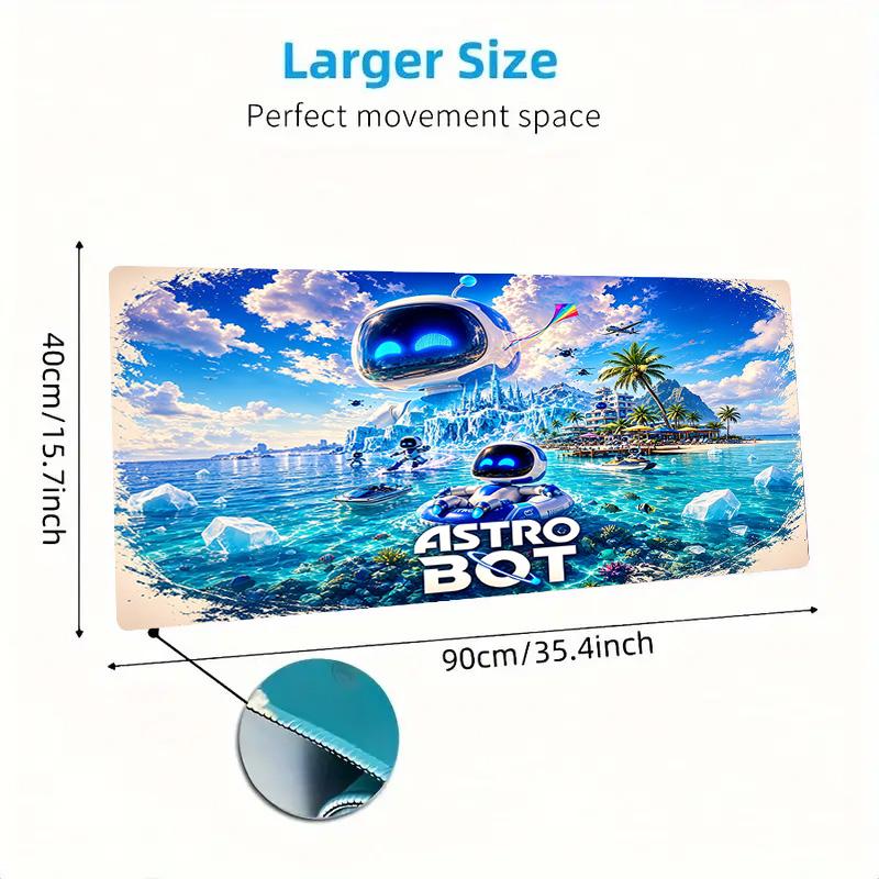 Astro bot Color Mouse Pad Large Gaming Table Cushion Non-slip Laptop Tablet Big Mousepad XXL Mat Mini PC Playmat With Lock edge