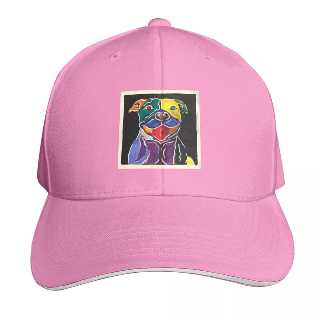 Happy Pitbull Baseball Cap Golf Hat Unisex summer hat hiking hat Kids Baseball Unisex Womens