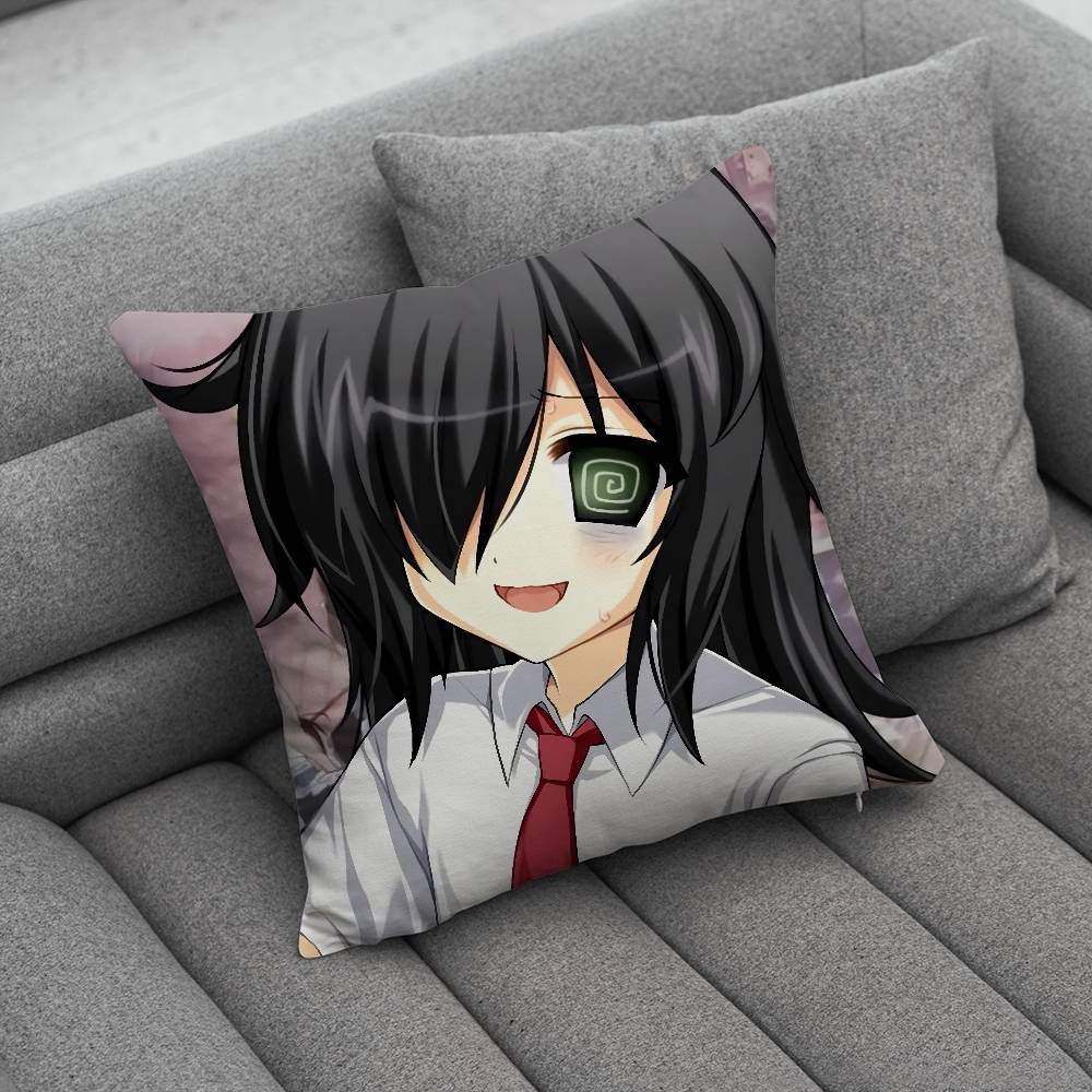 TTomoko WWatamote Kuroki Pillow Case Pillowcase Home Sofa Cushions Car Cushions Pillowcover Office Pillowshell Pillow