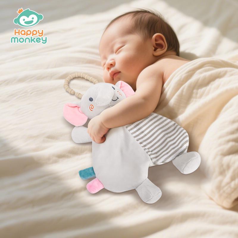 

Happy Monkey Soothing Teether Towel & Bib Set for 0-3 Years