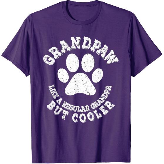 Grandpaw Dog Grandpa Grandfather Funny Vintage Grand Paw Men T-Shirt