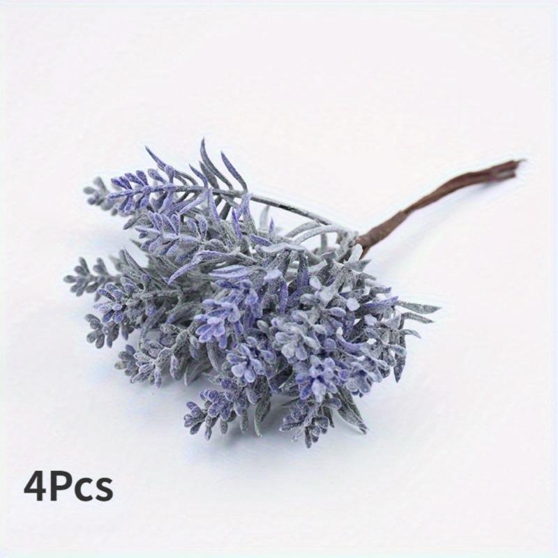 

4Pcs Artificial Plants Diy Gift Box Wedding Decorative Flower Christmas Garlands Decorations for Home Accessories. Black