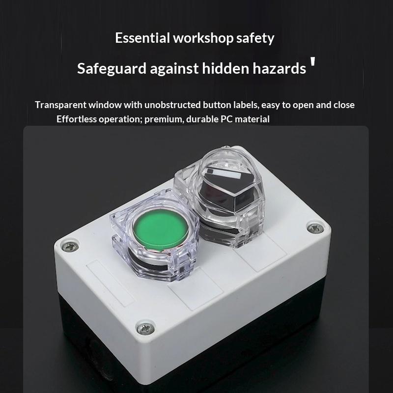 22Mm Button Protective Dustproof Cover Guide Rail Mounting Bracket For Indicator Emergency Stop Switch
