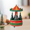 Christmas Carousel Music Box Decoration Multipurpose for Mom Grandmother Gift Lightweight 10.5x17.5cm Xmas Tree Design