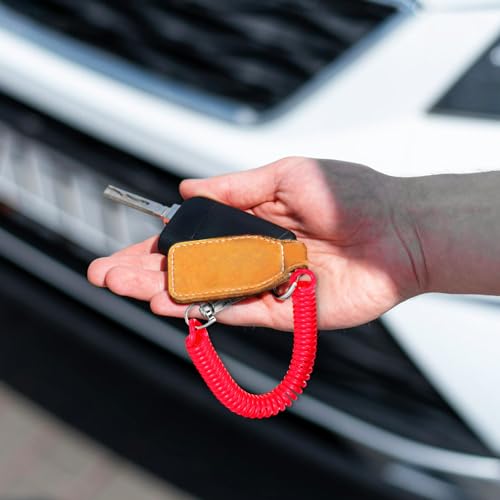 10 Piece Spiral Elastic Plastic Spring Ring Keychain Lanyard Portable Key Wallet Mobile Phone Pendant