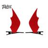 Creative Photo Shoot Hair Props 2Pcs Halloween Red Bat Wings Clips, 3D Wing Hairpin, Unisex Devil Horn Barrettes Gothic Pins, Cute Accessories