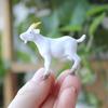 ERINGOGO 8 Pieces Goat Figurines, Miniature Goat Models, Cartoon Style Animal Figures for Micro Landscapes, Desktop Ornaments, Home Decor, Great Gift