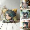 Xiao Genshin Impact Cute Cushion Cover Square Short Plush Pillow Case Living Room Sofa Home Decor Funda X