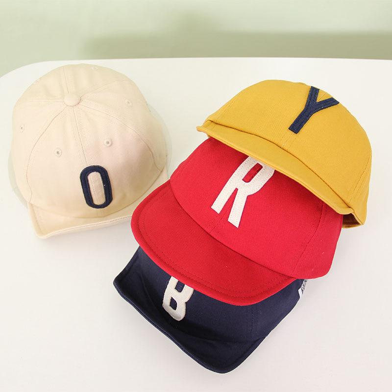 Buy Solid Color Letter Baby Cap Spring 