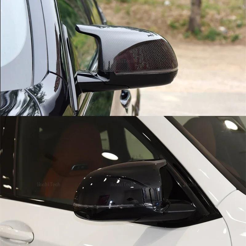 4pcs Carbon Fiber Look Black Side Mirror Cover Replacement for BMW X3M F97 X4M F98 2019-2024 X5M F95 X6M F96 2020-2024