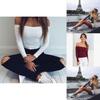 Top Corto Decolleté Mode Femme di Qualità Premium con Maniche Lunghe per uno Stile Confortevole