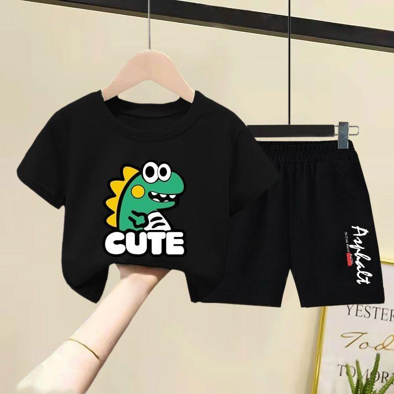 Boys' Short sleeved Short sleeved Set Summer New Style Set