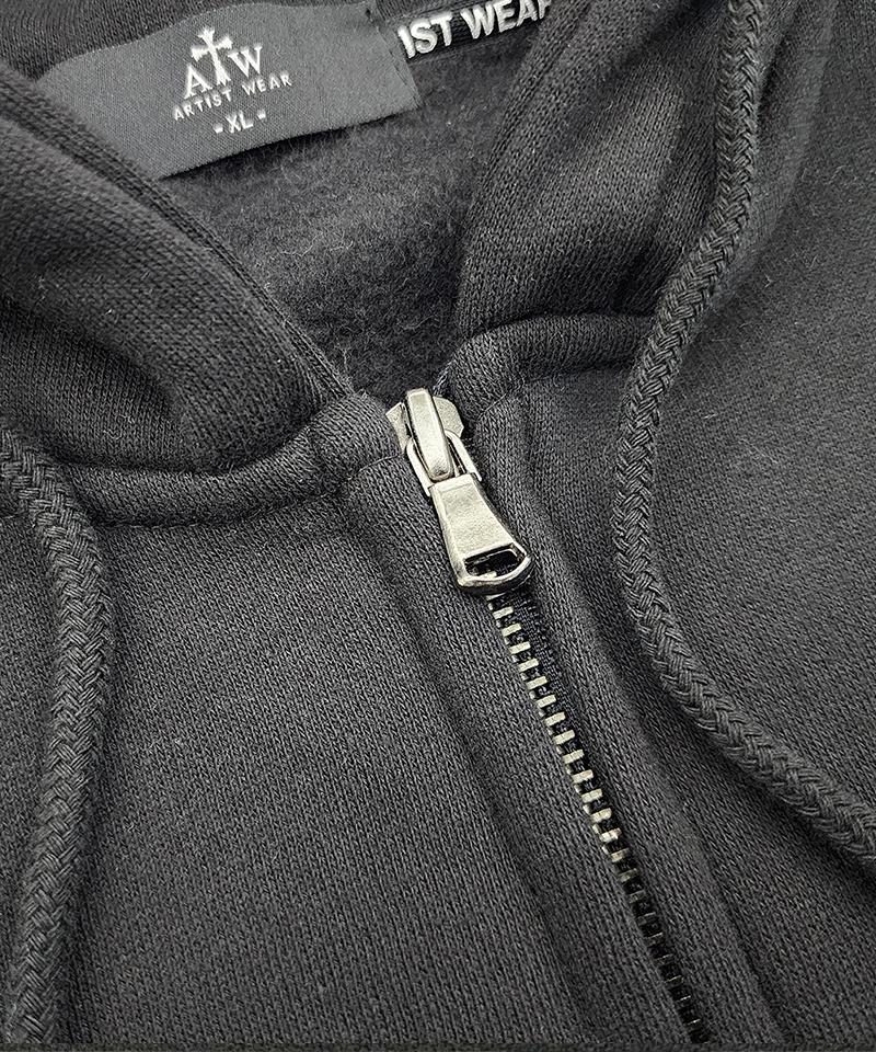 Artistwear [Atw X Havit] Joseon Skull Zip-Up Hoodie_Bk