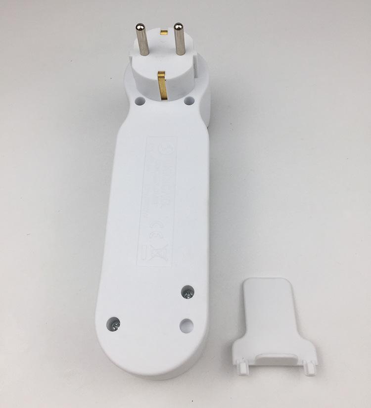European German Standard 1-to-3 Extension Socket Converter Plug