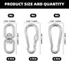 12Pcs M6 Swivel Ring Double Ended Swivel Eye Hook with M6 Snap Hooks, Stainless Steel Eye to Eye Heavy Duty Swivel Ring Kit for Web Tree Swing