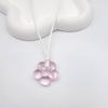 Fashion Glass Flower Pendant Necklace Sweet Cool Clavicle Chain Lace up Choker Summer Jewelry Simple Cord Neck Chain