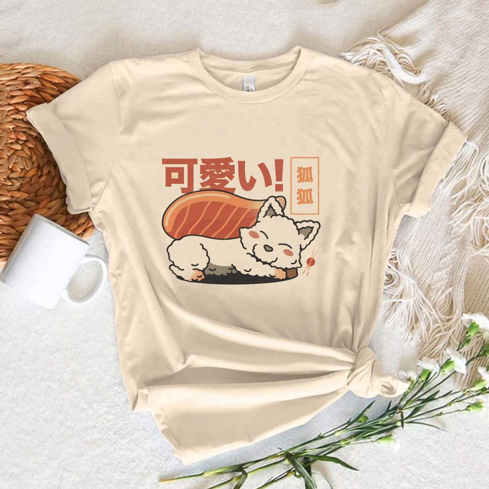 Sushi Top Women Harajuku Japanese Funny T Shirt Girl Streetwear Clothing
