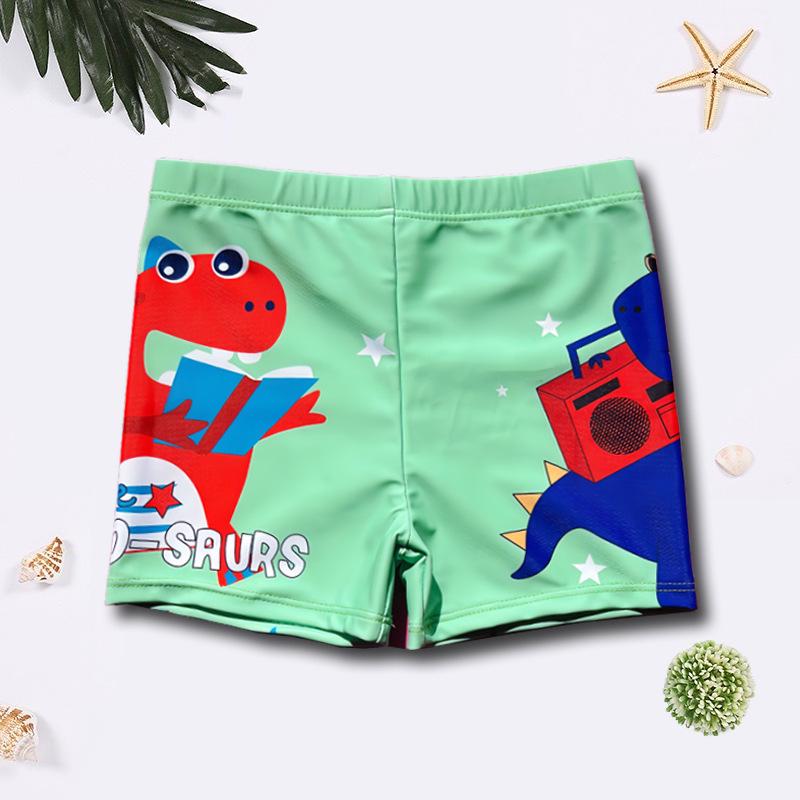 Cartoon Print Boys' Quick-Dry Swim Trunks - Small, Medium, Large