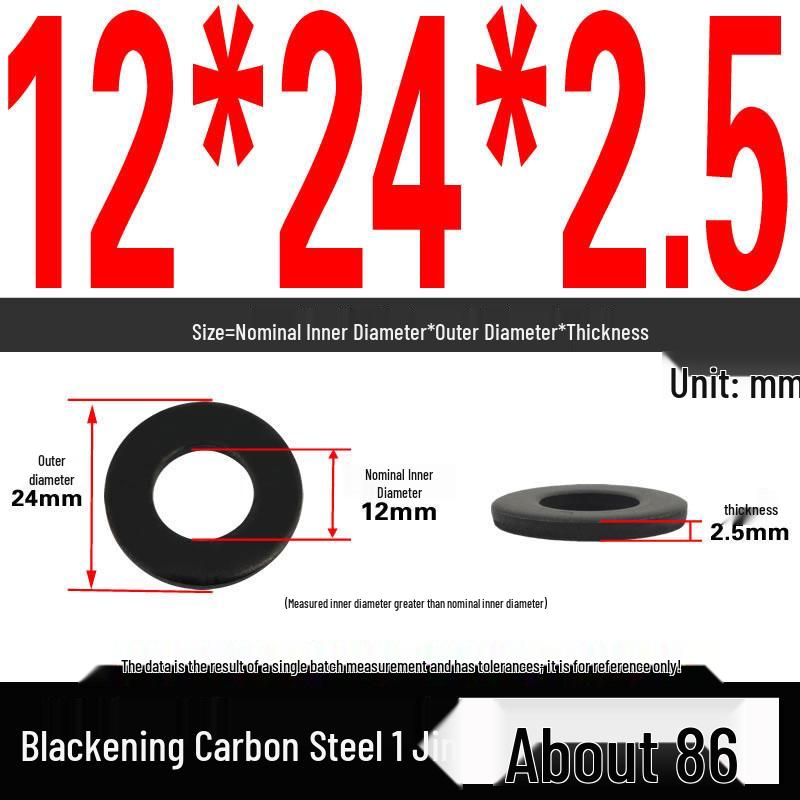 Blackened Thickened Oversized Metal Washer