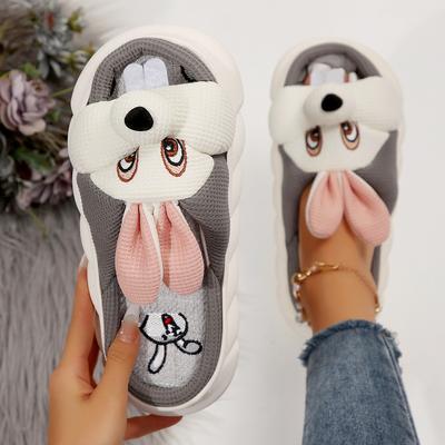 Pantofole Cartoni Animati Pantofole Simpatiche a Forma di Animale, Suola Spessa Morbide Pantofole da Interno ed Esterno da Donna