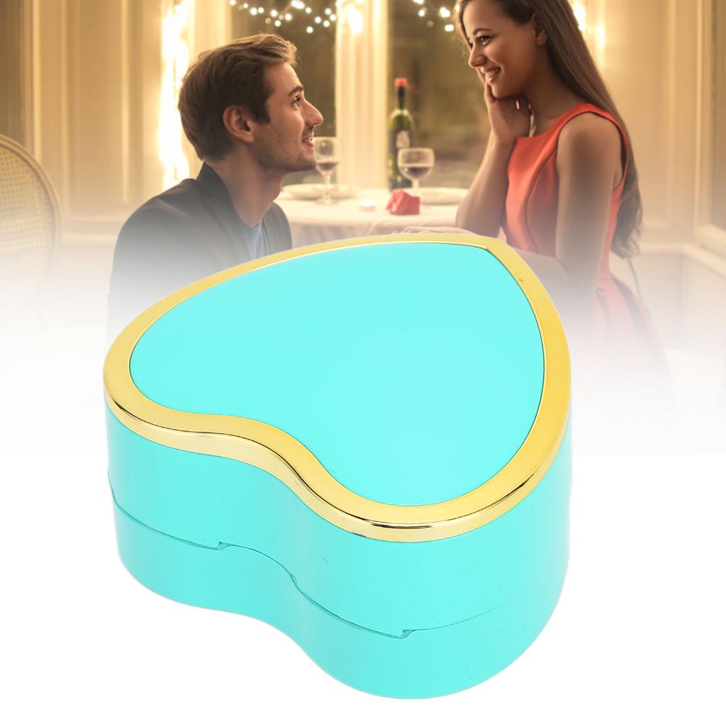 Heart Shaped Necklace Box Elegant Jewelry Display Gift Box with LED Light for Proposal Engagement