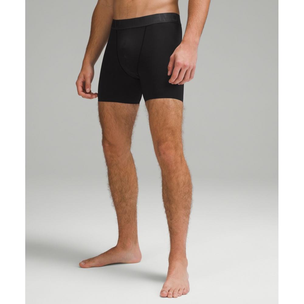 Lululemon Built To Move Boxer 5   2 Pack Black Black