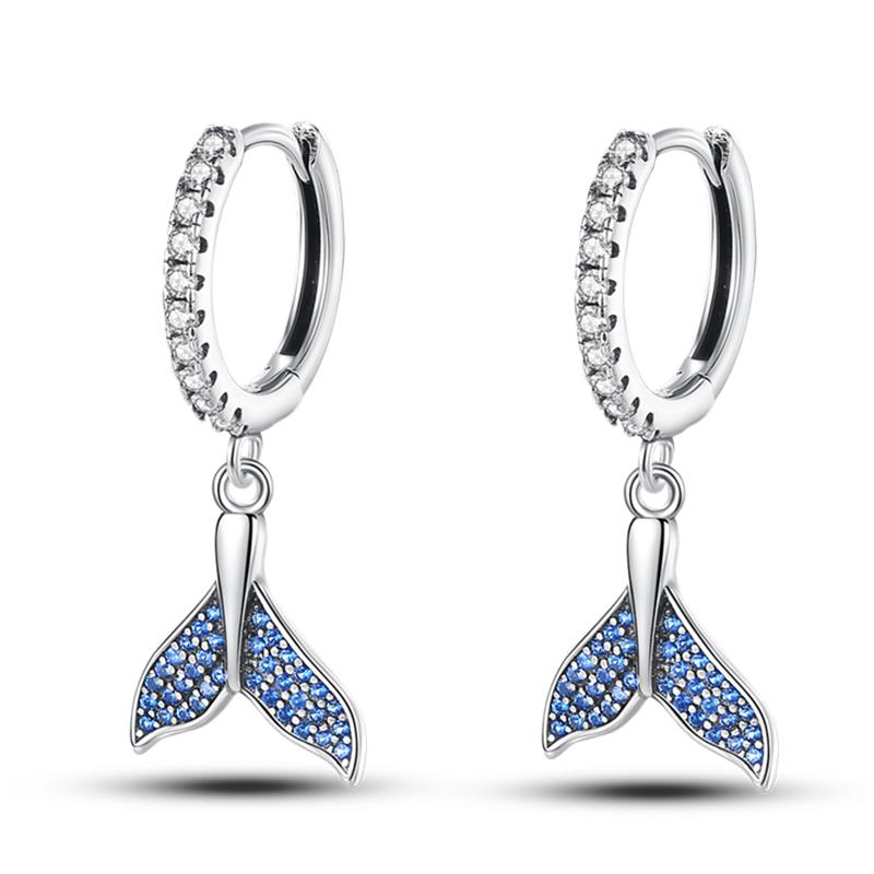 925 Silver Ocean Theme Earrings Dolphin Sea Star Shell Turtle Original Design Fashion Jewelry for Women