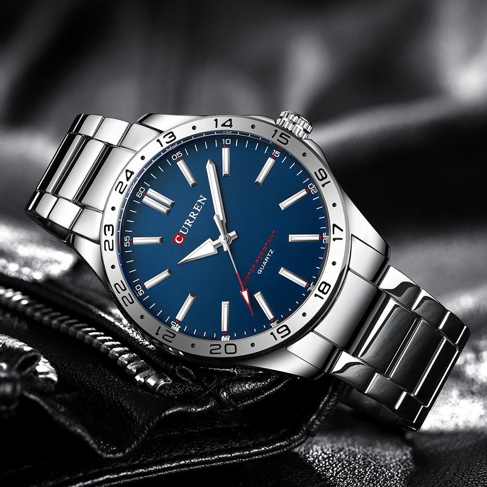 CURREN 8452 Men's Steel Band Quartz Waterproof Business Watch