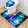 Unicorn Bathroom Floor Mat Toilet Three-Piece Set