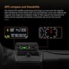 AD X90 GPS Head Up Display Speedometer Overspeed Alarm Slope Meter Inclinometer Car Compass HUD Pitch Angle Protractor Clock
