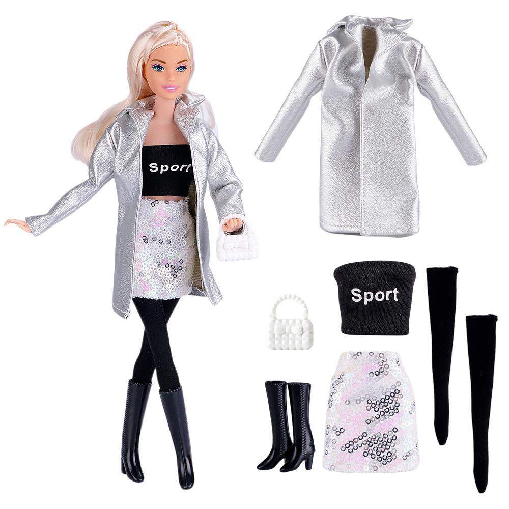 11,5 Zoll Puppe Pelzmantel Winteranzug 1/6 Puppenkleidung 30 CM Puppen Zubehör Möbel Modepuppe Kleid 1/6 Puppenhaus Spielzeug JJ