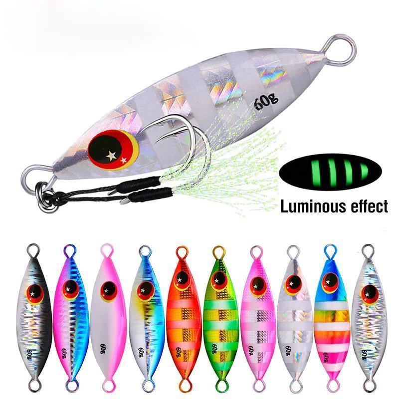 Metal Jig Spoon Lure 10G 20G Artificial Bait Shore Slow Jigging Hard Bass Fishing Tackle Fishing Artificial Bait