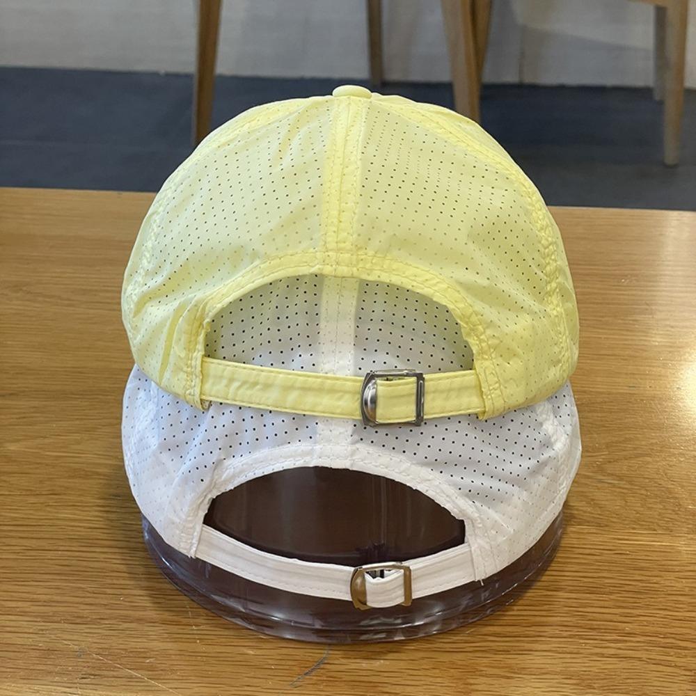 Letter Embroidery Mesh Baseball Cap Adjustable Sun Visor Cap Versatile Wide-brimmed Hat  Unisex