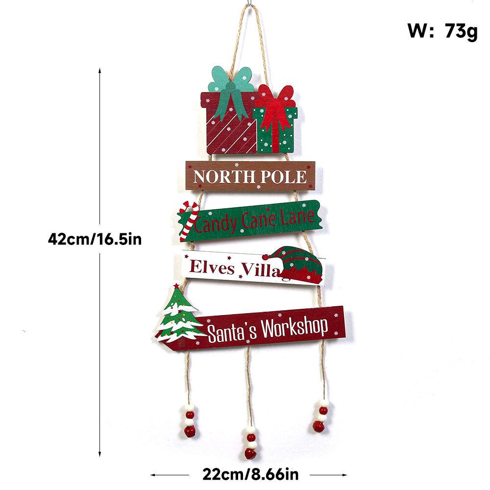 Weihnachtsbrief Anhänger Holzhandwerk Hängende Party Wanddekoration Türdekoration Szene Anordnung Requisiten Dekorationen Weihnachtsbaum